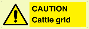 CAUTION Cattle grid